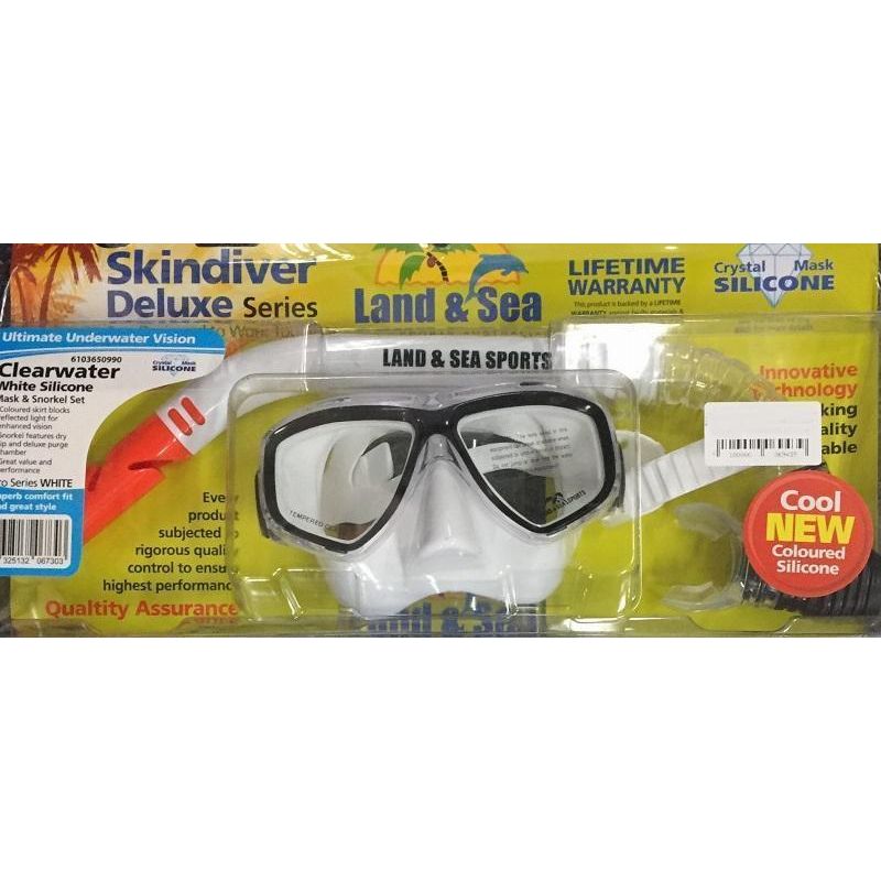 Land & Sea 420526 ~ CLEARWATER WHITE MASK/SNORKEL New zealand nz vaughan